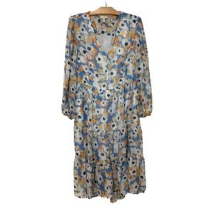 Joie | Dress Floral Field Maxi Tiered V Neck NWT- Size Large